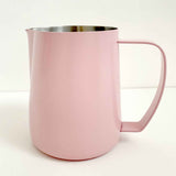 Milk Frothing Pitcher, 450ML Stainless Steel Espresso Steaming Pitcher, Milk Coffee Frothing Cup Milk Foam Maker for Cappuccino Latte, Pink In Australia - Darrahopens