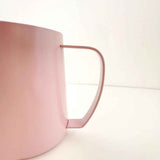 Milk Frothing Pitcher, 450ML Stainless Steel Espresso Steaming Pitcher, Milk Coffee Frothing Cup Milk Foam Maker for Cappuccino Latte, Pink In Australia - Darrahopens