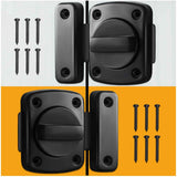 2pcs Door Latch Security Lock Compact Slide Bolt Latch for Doors Windows Easy One-Hand Operation Versatile Design for Home Office Use Durable Stylish Finish(Dumb Black Small) In Australia - Darrahopens