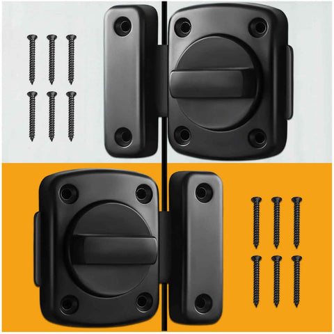 2pcs Door Latch Security Lock Compact Slide Bolt Latch for Doors Windows Easy One-Hand Operation Versatile Design for Home Office Use Durable Stylish Finish(Dumb Black Small) In Australia - Darrahopens