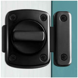 2pcs Door Latch Security Lock Compact Slide Bolt Latch for Doors Windows Easy One-Hand Operation Versatile Design for Home Office Use Durable Stylish Finish(Dumb Black Small) In Australia - Darrahopens