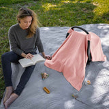 Baby car seat cover - soft, breathable - lightweight sunshade, sun protection, insect proof, comfortable - large-sized baby seat cover（pink）Only gauze In Australia - Darrahopens