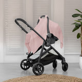 Baby car seat cover - soft, breathable - lightweight sunshade, sun protection, insect proof, comfortable - large-sized baby seat cover（pink）Only gauze In Australia - Darrahopens