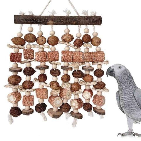 Large parrot toys, natural nuts, corn cobs, wooden African grey macaw, chew and tear toys, cockatoos, cockatoos, and large and medium-sized birds In Australia - Darrahopens