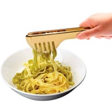 Stainless Steel Pasta Tongs, Spaghetti Tongs with Teeth, Serving Tongs for Noodles, Spaghetti, Cooking (Set of 2, Shiny Gold) In Australia - Darrahopens