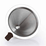 Pour Over Coffee Dripper, Reusable Stainless Pour Over Coffee Maker for (1-6Cup), Easy to Clean Paperless Pour Over Coffee Maker, Bracket type 1-6 people (honeycomb external network) (600 mesh) In Australia - Darrahopens