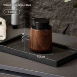 Lotion Dispenser - 250ML Refillable Hand Soap Dispenser Bathroom, Modern Liquid Soap Dispenser with Pump, Dish Dispenser for Kitchen,Walnut wood grain In Australia - Darrahopens