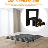 Non Slip Mattress Gaskets for Metal Bed Frame, Mattress Holder in Place Gripper, Adjustable Mattress Retainer Bar, Keep Mattress from Sliding Gripper, 6 PCS, Black In Australia - Darrahopens
