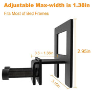 Non Slip Mattress Gaskets for Metal Bed Frame, Mattress Holder in Place Gripper, Adjustable Mattress Retainer Bar, Keep Mattress from Sliding Gripper, 6 PCS, Black