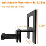 Non Slip Mattress Gaskets for Metal Bed Frame, Mattress Holder in Place Gripper, Adjustable Mattress Retainer Bar, Keep Mattress from Sliding Gripper, 6 PCS, Black