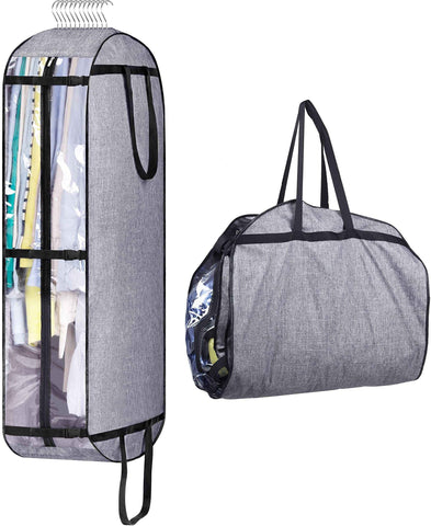 Hanging Garment Bags for Travel Suit Bags for Closet Storage Moving Bags for Clothes Dress Cover for Coat, Jacket, Shirt, Clothing, grey In Australia - Darrahopens