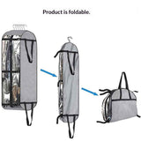 Hanging Garment Bags for Travel Suit Bags for Closet Storage Moving Bags for Clothes Dress Cover for Coat, Jacket, Shirt, Clothing, grey In Australia - Darrahopens