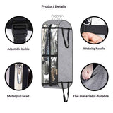 Hanging Garment Bags for Travel Suit Bags for Closet Storage Moving Bags for Clothes Dress Cover for Coat, Jacket, Shirt, Clothing, grey In Australia - Darrahopens