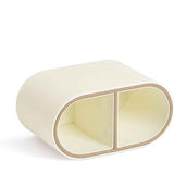 PU Leather Pen Holder for Desk, Small Remote Control Holder Pencil Cup Multifunctional Desktop Organizer Caddy for Home School Office Desk Accessories - 2 Compartments (Beige) In Australia - Darrahopens