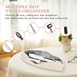 Hot Hair Tools Organizer Bag Portable Travel Heat Resistant Storage Case Pouch for Curling Irons, Flat Irons, Hair Straighteners and Styling Tools（beige） In Australia - Darrahopens