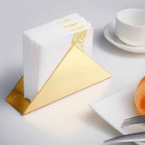 Gold Stainless Steel Napkin Holder, Modern Triangle Cocktail Napkin Dispenser Organizer for Kitchen Countertops, Dinner Tables, Picnic Tables In Australia - Darrahopens