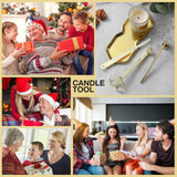 4 in 1 Candle Accessory Set, Wick Trimmer, Candle Snuffer, Wick Scoop, Storage Tray, Perfect for Candle Lovers （golden） In Australia - Darrahopens