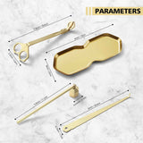 4 in 1 Candle Accessory Set, Wick Trimmer, Candle Snuffer, Wick Scoop, Storage Tray, Perfect for Candle Lovers （golden） In Australia - Darrahopens