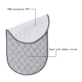 Quilted Thicker Waterproof Changing Pad Liners 3 Count Diaper pad, skin friendly bamboo cotton care pad, waterproof diaper pad, reusable diaper pad（gray oval） In Australia - Darrahopens