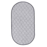 Quilted Thicker Waterproof Changing Pad Liners 3 Count Diaper pad, skin friendly bamboo cotton care pad, waterproof diaper pad, reusable diaper pad（gray oval） In Australia - Darrahopens