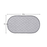 Quilted Thicker Waterproof Changing Pad Liners 3 Count Diaper pad, skin friendly bamboo cotton care pad, waterproof diaper pad, reusable diaper pad（gray oval） In Australia - Darrahopens