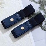 No Buckle Stretch Belt for Women/Men—2 Pack Elastic Invisible Belt for Jeans for side belts Install a side lazy waist belt（black） In Australia - Darrahopens