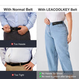 No Buckle Stretch Belt for Women/Men—2 Pack Elastic Invisible Belt for Jeans for side belts Install a side lazy waist belt（black） In Australia - Darrahopens