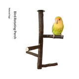 Bird perch bracket toy, natural wooden parrot perch birdcage, branch perch parrot, macaw, sparrow, love bird accessories, rotating stand In Australia - Darrahopens