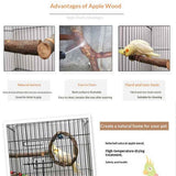 Bird perch bracket toy, natural wooden parrot perch birdcage, branch perch parrot, macaw, sparrow, love bird accessories, rotating stand In Australia - Darrahopens