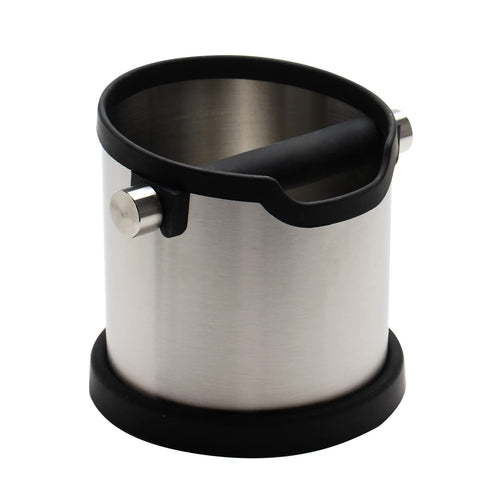 Espresso Knock Box,   Capacity 60.8oz/1800ML  Stainless Steel Coffee Grounds Container Waste Bin Coffee Tools for Barista and Non-slip Base (Silver)