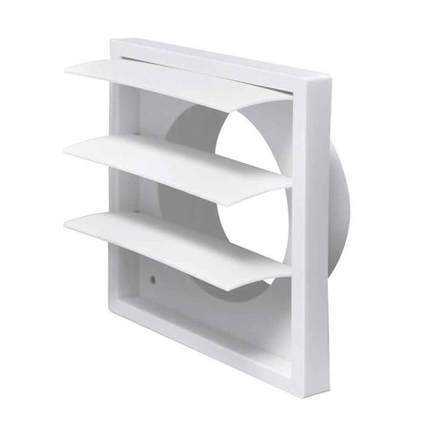 Wall Mount Duct Shutter, 6” Outdoor Louver Gable Vent Hood for Home Attic Grow Tent HVAC Systems（4-Inch (without insect netting） In Australia - Darrahopens