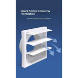 Wall Mount Duct Shutter, 6” Outdoor Louver Gable Vent Hood for Home Attic Grow Tent HVAC Systems（4-Inch (without insect netting） In Australia - Darrahopens
