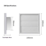 Wall Mount Duct Shutter, 6” Outdoor Louver Gable Vent Hood for Home Attic Grow Tent HVAC Systems（4-Inch (without insect netting） In Australia - Darrahopens