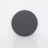 Drinks Coasters with Holder, Pu Leather Coaster Sets of 6 for Tabletop Protection Cup Mat for Drinks 4 Inches (Black) In Australia - Darrahopens