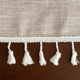 Square Lattice Small Tablecloth Cotton Linen Light Brown Dust-Proof Washable Boho Embroidery Table Cover Rustic Table Cloth for Coffee Party Kitchen Dining Tabletop Decoration 100*140cm In Australia - Darrahopens