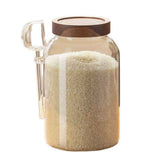 Glass Jar with Lid , Borosilicate Large Glass Flour Sugar Storage Containers for Tea,Cereal, Egg and More,Leak-proof Screw Lid (1 Spoons)1250ml In Australia - Darrahopens