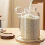 Glass Jar with Lid , Borosilicate Large Glass Flour Sugar Storage Containers for Tea,Cereal, Egg and More,Leak-proof Screw Lid (1 Spoons)1250ml In Australia - Darrahopens