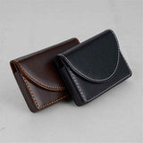 2pcs Leather Business Card Holder Walle for Men or Women Pocket Business Card Wallet Name Card Case Holder with Magnetic Shut,Black+Brown In Australia - Darrahopens
