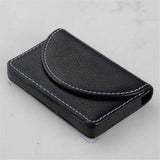2pcs Leather Business Card Holder Walle for Men or Women Pocket Business Card Wallet Name Card Case Holder with Magnetic Shut,Black+Brown In Australia - Darrahopens