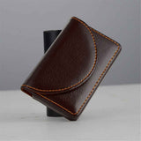 2pcs Leather Business Card Holder Walle for Men or Women Pocket Business Card Wallet Name Card Case Holder with Magnetic Shut,Black+Brown In Australia - Darrahopens