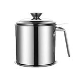 Bacon Grease Container With Strainer, 1.4L Grease Strainer and Container with Dust-Proof Lid, 304 Stainless Steel Oil Filter Storage 1.4L All steel version In Australia - Darrahopens