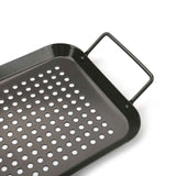BBQ Grill Pan, Non-stick Carbon Steel BBQ Grilling Tray Vegetable Grill Pans Grill Wok Cookware Grill Accessories with Handles for Outdoor Grill Vegetables, Fish, Meat, Kabobs In Australia - Darrahopens