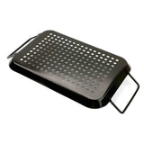 BBQ Grill Pan, Non-stick Carbon Steel BBQ Grilling Tray Vegetable Grill Pans Grill Wok Cookware Grill Accessories with Handles for Outdoor Grill Vegetables, Fish, Meat, Kabobs In Australia - Darrahopens