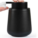 Black Lotion Dispenser - Ceramic Soap Dispenser Bathroom Refillable Liquid Hand Wash Dispenser for Bathroom Kitchen Dish Soap Dispenser with Easy-to-Press Pump In Australia - Darrahopens