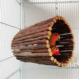 Parrot Swing Toys, Hanging Perch Stand, Natural Willow Wood Hammock, Bird Cage Accessories for Parakeets, Cockatiels, Lovebirds, Hamster, Rat（10*15cm） In Australia - Darrahopens