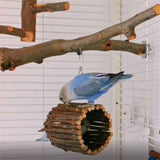 Parrot Swing Toys, Hanging Perch Stand, Natural Willow Wood Hammock, Bird Cage Accessories for Parakeets, Cockatiels, Lovebirds, Hamster, Rat（10*15cm） In Australia - Darrahopens
