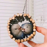 Parrot Swing Toys, Hanging Perch Stand, Natural Willow Wood Hammock, Bird Cage Accessories for Parakeets, Cockatiels, Lovebirds, Hamster, Rat（10*15cm） In Australia - Darrahopens