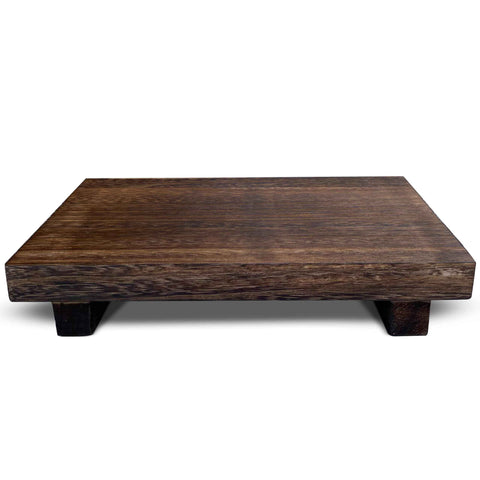 Simple Rustic Pedestal Stand - Handmade Small Wood Tray - Soap Tray for Kitchen Sink, Bathroom (Brown) In Australia - Darrahopens