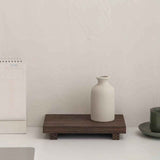 Simple Rustic Pedestal Stand - Handmade Small Wood Tray - Soap Tray for Kitchen Sink, Bathroom (Brown) In Australia - Darrahopens