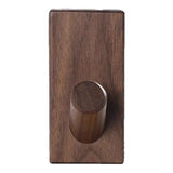 4Pack Adhesive Wall Hooks Hat Rack, Wooden Coat Hooks Wall Mounted, Decorative Hooks Single Organizer Hat Hanger Towel Rack, Heavy Duty Hooks (black walnut) In Australia - Darrahopens